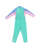 O'NEILL Girl's Toddler Reactor Back Zip Full 2mm - SEAFOAM/PINK/FOG