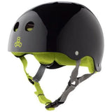 TRIPLE 8 Skater Hardened Skate Helmet - GLOSS BLACK/LIME