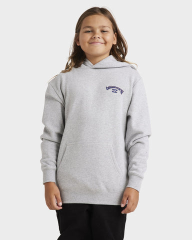 BILLABONG Boys Vintage Arch Pop Fleece Hoodie - GREY MARLE