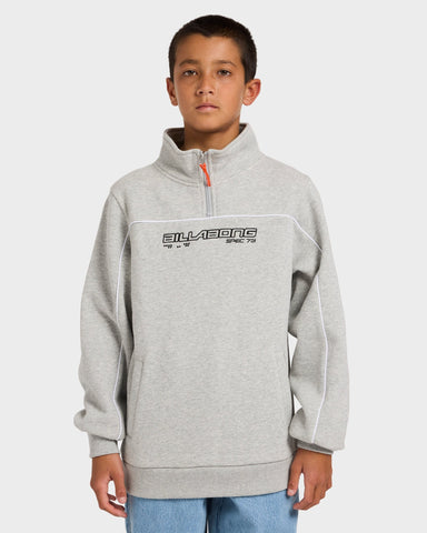 BILLABONG Boys Spec 1/4 Zip - LIGHT HEATHER GREY
