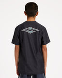 BILLABONG Boys Diamond Shoreline LF SS - BLACK HEATHER