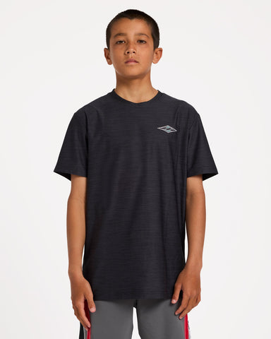 BILLABONG Boys Diamond Shoreline LF SS - BLACK HEATHER