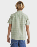 BILLABONG Boys Mogul Check Short Sleeve Shirt - OAT
