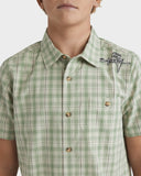 BILLABONG Boys Mogul Check Short Sleeve Shirt - OAT