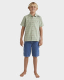BILLABONG Boys Mogul Check Short Sleeve Shirt - OAT