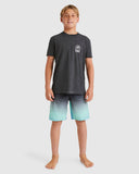BILLABONG Boys Big Wave Shazz Short Sleeve - BLACK