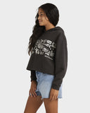 BILLABONG Girls Paradise Stamp Hoodie - OFF BLACK