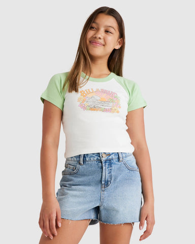 BILLABONG Girls Tropical Views Raglan - SWEET MEADOW