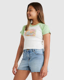 BILLABONG Girls Tropical Views Raglan - SWEET MEADOW