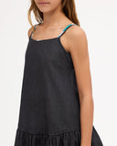 BILLABONG Girls Lovestar Mini Dress - BLACK PEBBLE