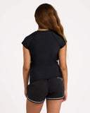 BILLABONG Girls Bloom Crush Rash Shirt - BLACK