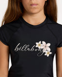 BILLABONG Girls Bloom Crush Rash Shirt - BLACK