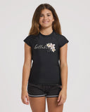 BILLABONG Girls Bloom Crush Rash Shirt - BLACK