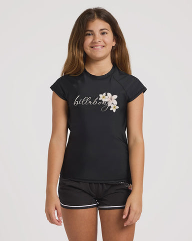 BILLABONG Girls Bloom Crush Rash Shirt - BLACK