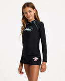BILLABONG Saltwater Soul Long Sleeve Rashguard - BLACK PEBBLE