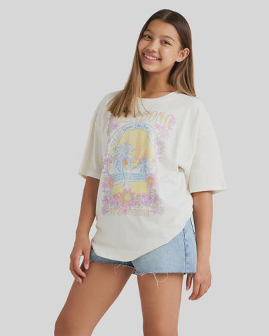 BILLABONG Girls Surf Tour T-Shirt - SALT CRYSTAL