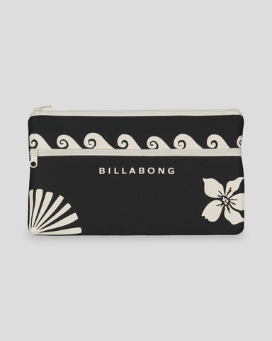 BILLABONG La Lune Large Pencil Case - BLACK PEBBLE
