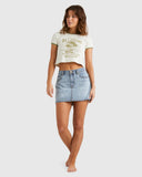 BILLABONG Frankie Skirt Denim Mini Skirt - WATER