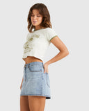 BILLABONG Frankie Skirt Denim Mini Skirt - WATER