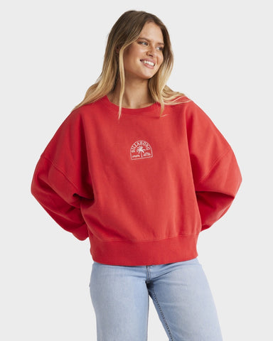 BILLABONG Salty Babe Cabo Crew - RED ALOHA