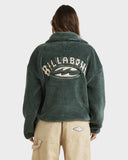 BILLABONG Old Days Half Zip Crew - FOREST