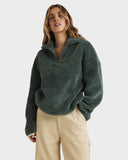 BILLABONG Old Days Half Zip Crew - FOREST