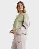 BILLABONG The Original Vibes Kendall Crew -GREEN/PINK