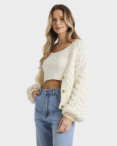 BILLABONG Montana Cardigan - SALT CRYSTAL