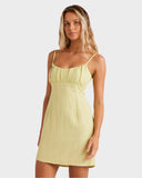 BILLABONG Angel Mini Dress - LIME ZEST