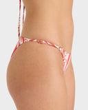 BILLABONG Row Of Palms Zoe Pant Bikini Bottom - RED ALOHA