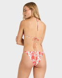 BILLABONG Row Of Palms Zoe Pant Bikini Bottom - RED ALOHA