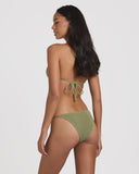 BILLABONG Crinkle Crush Zoe Pant Bikini Bottom - ARMY GREEN