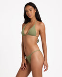 BILLABONG Crinkle Crush Zoe Pant Bikini Bottom - ARMY GREEN