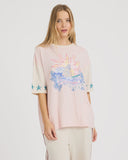 BILLABONG Tropics Co Ringer Tee - ROSE WATER
