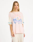 BILLABONG Tropics Co Ringer Tee - ROSE WATER