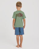 BILLABONG Groms Reverse SS Tee - HEDGE GREEN