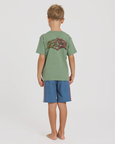 BILLABONG Groms Reverse SS Tee - HEDGE GREEN