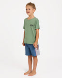 BILLABONG Groms Reverse SS Tee - HEDGE GREEN