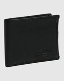 BILLABONG Slim 2 in 1 Leather Wallet - BLACK