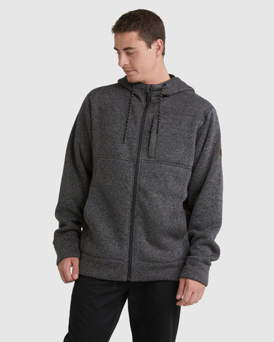 BILLABONG Boundary Sherpa Zip Through - BLACK HEATHER