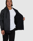 BILLABONG Revolt Zip Through Hood - BLACK HEATHER