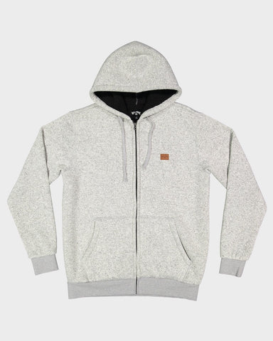 BILLABONG Revolt Zip Through Hood - LIGHT GREY HEATHER