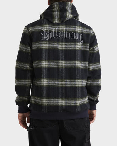 BILLABONG Warped Zip Through - WASHED BLACK