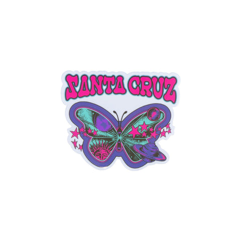 SANTA CRUZ - Galactic Butterfly Sticker - PINK