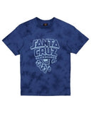 SANTA CRUZ - Inherit Stacked Strip Tee - DARK BLUE TIE DYE