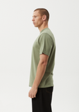 AFENDS Thrown Out Recycled Retro Fit Tee - OIL GREEN