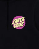 SANTA CRUZ Girls Style Dot Hoodie - OFF BLACK