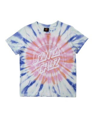 SANTA CRUZ Opus Dot Front Tie Dye Short Sleeve Tee - MULTI TIE DYE