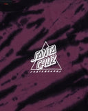 SANTA CRUZ Boys Not A Dot Hollow Tee - MAROON TIE DYE