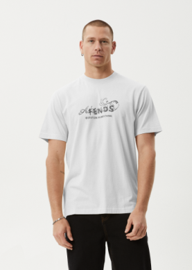AFENDS Dreamer Hemp Retro Fit Tee - WHITE
